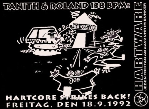 1992 Hardcore strikes back flyer